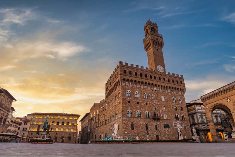 Palazzo Vecchio al atardecer