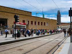 Parada de tranvía en Florencia